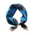 Aufeel Women's 100% Pure Mulberry Silk Small Square Scarf - Neckerchief Women - Silk Headscarf - 21" x 21" - color: Creamy Blue