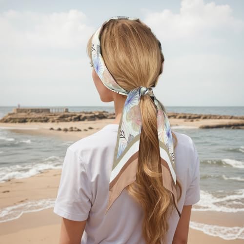 RIIQIICHY Hair Scarf for Women Like Silk Scarves Headband Neck Scarfs Twilly Purse Accessories - color: C018