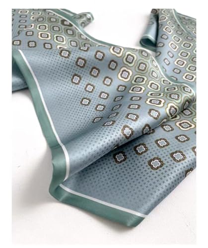ANDANTINO 100% Silk Scarf for Women 59”*6.3” Long Shawls for Headscarf and Neck- Oblong Hair Wraps with Gift Packed - color: Blue