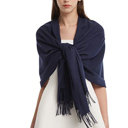 FURTALK Pashmina Shawl Wraps for Women Evening Dresses Blanket Scarves Fashion Scarf Wedding Gifts - color: Dark Lavender