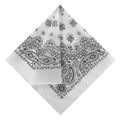 Single Pack Bandanas 60s Premium Cotton Soft Thin Handfeel Large Handkerchief for Men and Women - color: 1 Pack-white