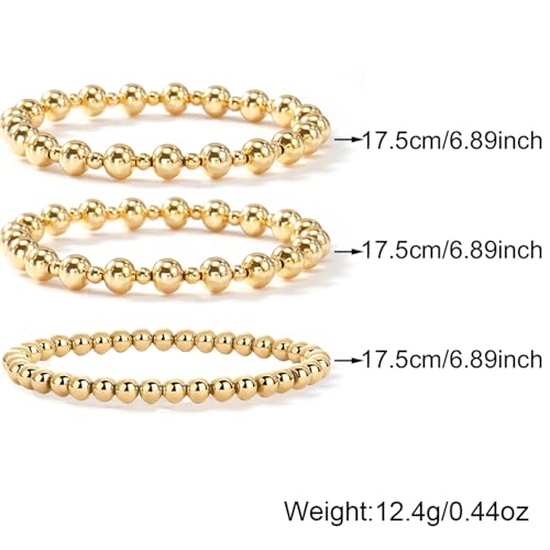 Gold Beaded Cross Bracelet for Women, 14K Plated Adjustable Stackable Dainty Bracelets, Non Tarnish Fashion Jewelry Set Gifts for Women Birthday Friendship - color: Colors-12
