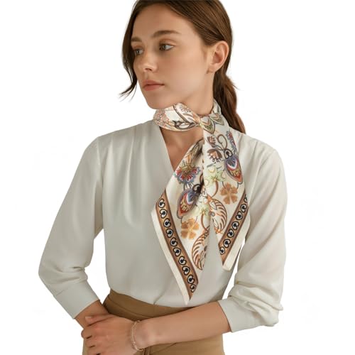RIIQIICHY Women Head Hair Scarf Like Satin Silk Scarf Sleeping Hair Wrapping Night 27.5" - color: C004
