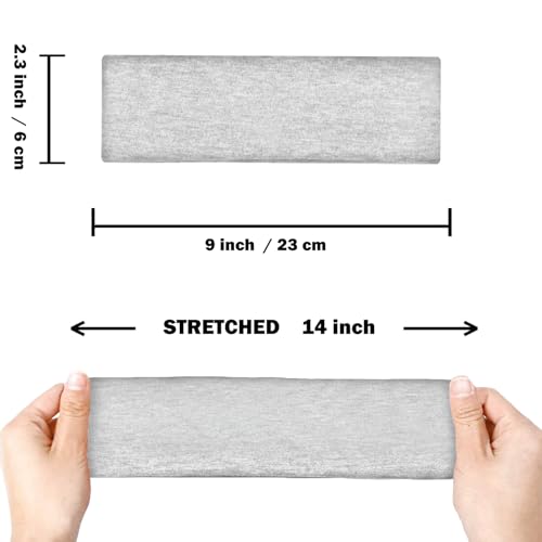 IVARYSS Workout Headbands for Women Non Slip, Premium Stretchy Soft Fabric Head Bands for Women's Hair, Wear for Yoga, Running, Sport, 6 Pack, Black White Grey - color: Black White Grey