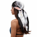 RIIQIICHY Head Scarf for Women Like Silk Scarf Hair Scarf Printed Square Scarf Bandanas for Women 35 Inches - color: Black/Pink/Grey