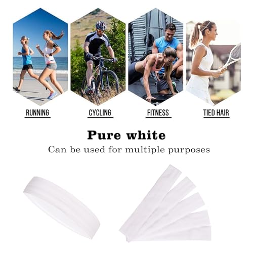 Workout Headbands Non Slip Headband Sport Headbands Sweatbands Elastic Sport Hair Bands for Sports Travel Indoor Fitness Gym - color: solid10