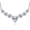 Moissanite Necklace for Women, 1.7-7.6 Carat Heart Necklace Engraved 'I LOVE YOU' Gift for Wife, Wedding Anniversary Birthday Gifts for Women, Jewelry Gifts for Her Wife Mom Girlfriend Lady - style: Heart Moissanite-4.4 Carats