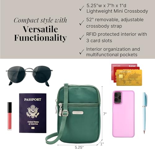 Baggallini Women's Essential Mini Crossbody Bag - color: Pine