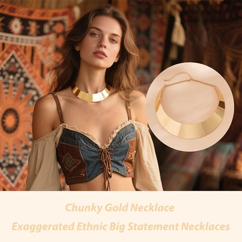 choice of all Chunky Gold Necklace Statement Necklace for Women Punk Chain Thick Gold Choker Jewelry Trendy Birthday Gifts - color: E:chunky necklace