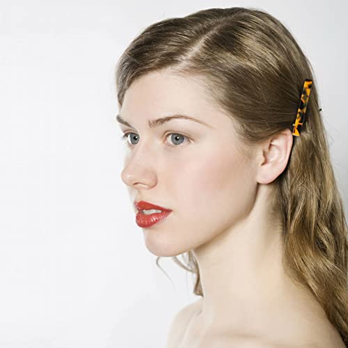 Cobahom 6 Pack Leopard Print Tortoise Shell Metal Hair Pins, Duck Teeth Hair Clips for Styling Women's Hair 2.36 Inch - color: 6 Pcs 2.36 Inch Leopard Print