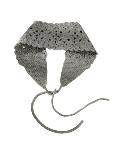 OYOANGLE Women's Boho Crochet Knit Hair Band Vintage Head Wrap Hair Bandanas Head Kerchief Grey One-Size - color: Grey