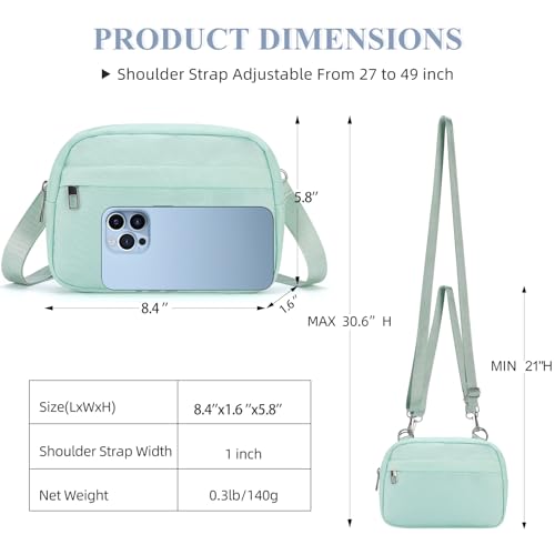 MAXTOP Small Crossbody Bags for Women Belt Bag Fanny Pack with Adjustable Strap - color: Mint Green, style: Small Crossbody Bag