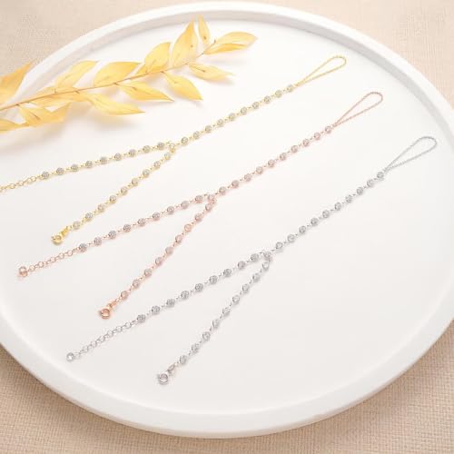 Hand Chain Gold Bracelets for Women Trendy Finger Ring Slave Bracelet Dainty Chain Hand Jewelry Trendy Gifts - color: A2:gold hand chain