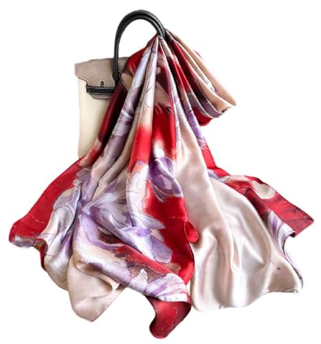 Acotavie Scarfs for Women Dressy Fashion Scarves Long Floral Pattern Scarf Lightweight Sunscreen Shawls - color: C034