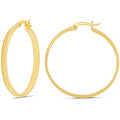 Amazon Essentials 14K Gold or Sterling Silver Plated Polished Dome Hoop - color: Yellow Gold, size: 35 mm