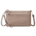 befen Genuine Leather Wristlet Clutch Wallet Purses with RFID Blocking, Small Crossbody Bags Shoulder Handbag for Women - color: Nude