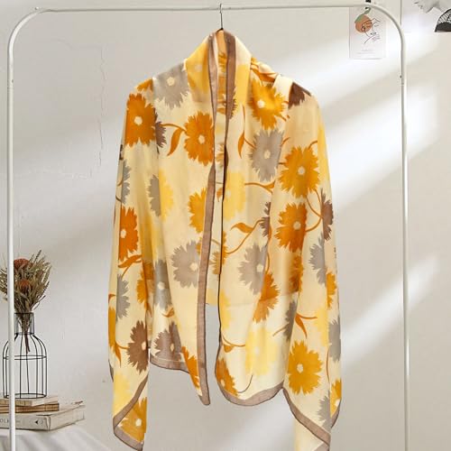 WZX Boho Scarf for Women, 70"x35" Large Lightweight Shawl Wrap for Travel, Sun Protection, Office & All-Season Wear - color: 009
