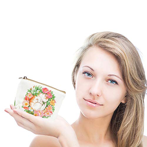 Women and Girls Cute Fashion Coin Purse Wallet Bag Change Pouch Key Holder - color: Cat In Flower