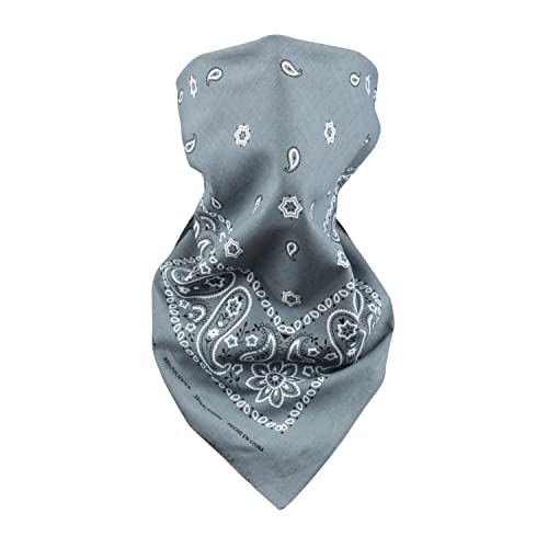 Levi’s All-Gender Multi-Purpose Bandana Gift Set – Headband, Wrap, Face & Neck Coverage - color: White/Gray, size: Pack 2