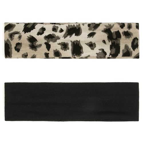 TERSE Cheetah Headbands for Women Short Hair Non Slip Elastic Sweat Hairbands Leopard Print Soft Fabric Hair Bands - color: Headbands Color- Stylish Cheetah Print Set