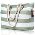 Clothirily Beach Bag for Women - Large Beach Tote Bag, Waterproof Sandproof Beach Bag with Zipper, Large Swim Pool Beach Tote - color: Green