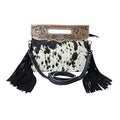 Merbaa Women Natural Cowhide Leather Crossbody Sling Bag With Adjustable Detachable Strap | Shoulder Bag | Handbag - color: Multicolor
