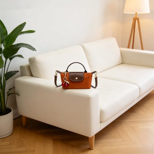 Dreubea Womens Chic Mini Bag Convertible Crossbody & Top-Handle Handbag for Everyday Elegance - color: Brown