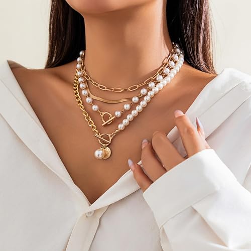 Gold Stack Necklace Chunky Necklaces for Women Trendy Coin Pendant Long Necklaces Western Jewelry for Women Cowgirl Cowboy Chic Country Outfit Boho Accessories Birthday Jewelry Gifts - color: F1:gold boho necklaces