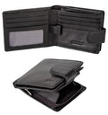 Soft Leather Wallet for Men - Mens Wallet Bifold with Zipper Coin Pocket - Holds Bills, Credit Cards, Coins - Carteras para Hombres Piel - Billeteras de Hombres Cuero Original - RFID Blocking - color: Black