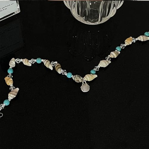 Shell Starfish Necklace for Women Pearl Beach Boho Layered Necklace Charm Accessories Summer Vacation Outfit 2026 - color: H:ocean starfish necklace