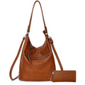 TANTOMI Hobo Bags Purses for Women, Women's Crossbody Handbags and Shoulder Bag, Multi-Pocket Large Hobo Purse - color: Brown.b