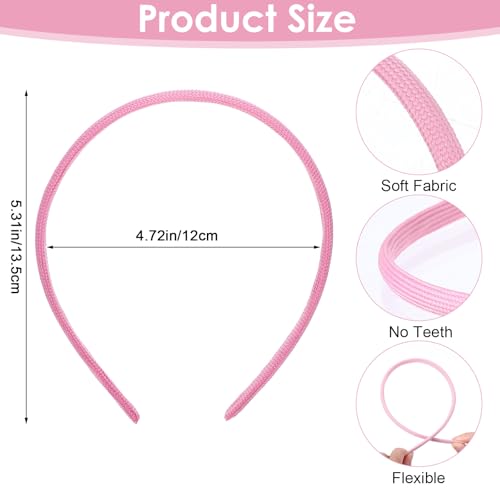 Ymapinc 6 PCS Fabric Headbands, Cute Cloth Headbands for Women | Non Slip Soft Thin Headband Pack for Makeup/Washing Face (6 Color)