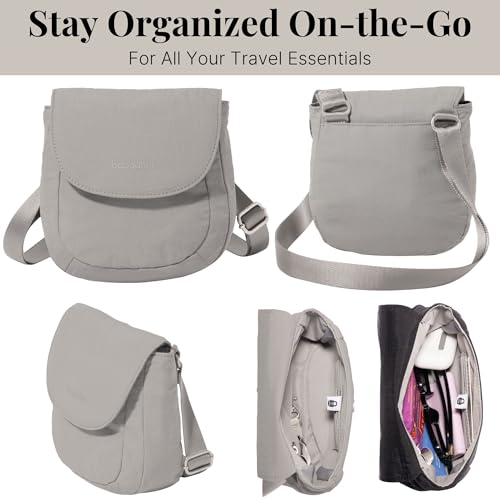 Baggallini Swift Flap Mini Crossbody - color: B-lite Silver Sand