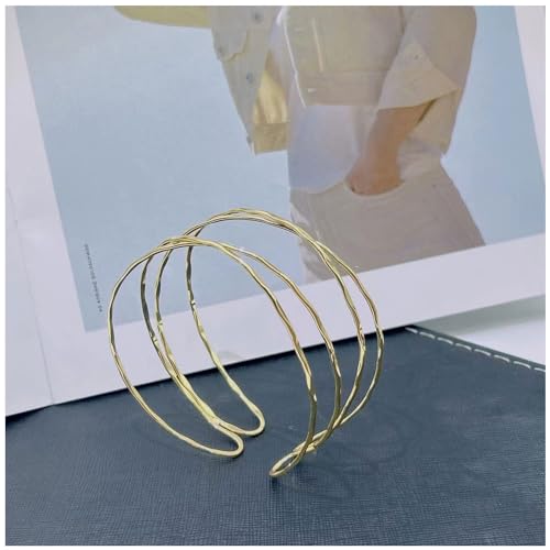 Choistily Arm Cuff Bracelet Gold Cuff Bracelet Silver Cuff Bracelet Arm Cuff Upper Arm Cuff Bracelet Jewelry Gift for Women - color: gold