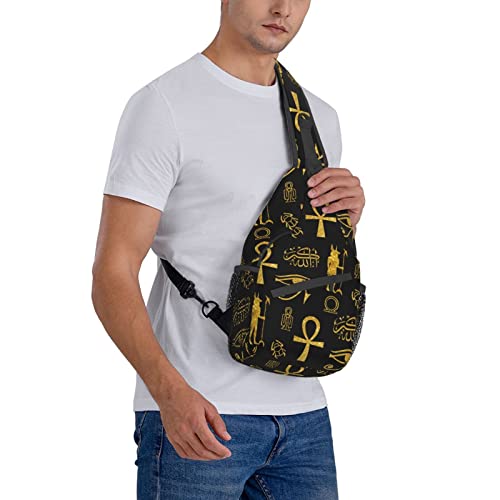 Sling Backpack For Men Hiking Daypack Crossbody Shoulder Bag Travel Chest Pack | Hiking - color: Ankh,cross