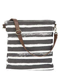 MAIKA Recycled Canvas City Sling Crossbody Bag - color: Stripes Charcoal