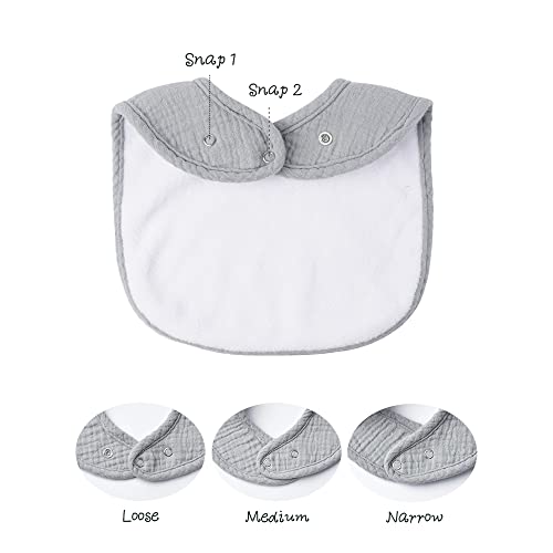Konssy Muslin Baby Bibs 8 Pack Baby Bandana Drool Bibs Cotton for Unisex Boys and Girls, Soft Absorbent Set for Teething and Drooling - color: Pink