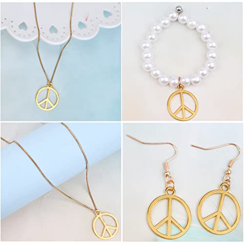 BronaGrand Sign Pendant Charms Alloy Peace Symbol Charms Peace Sign Beads Pendants Jewelry Charms Craft Supplies for DIY Necklace Bracelet Jewelry Making Accessory - color: Golden