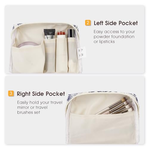 Narwey Small Makeup Bag for Purse Mini Cosmetic Bag Travel Makeup Pouch Zipper Pouch Cute Make up Bags with Compartments for Women Girls (Elephant, Small) - color: Elephant, style: Small
