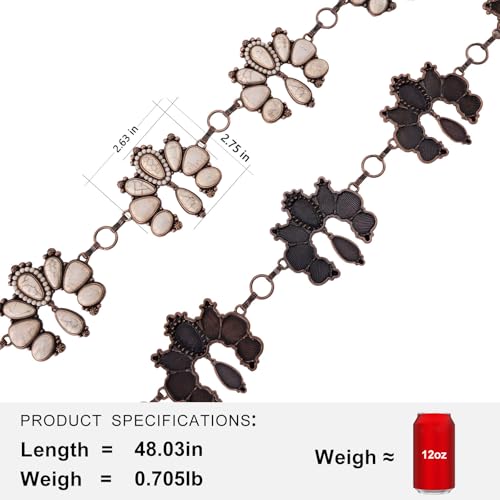 Montana West Rustic Couture's Large Western Concho Metal Belts for Women Cowgirl - color: Angel Snow White-g