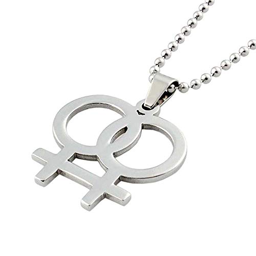 Sisadodo Lesbian Necklace for Women Girls Gay Pride Accessories Lesbian Gifts for Girlfriend Wife Friend for Wedding Birthday Christmas Gifts - size: Woamn