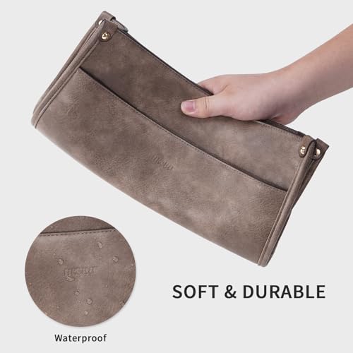 HKCLUF Crossbody Bag Purse for Women 2PCS/Set Leather Hobo Handbag Wallet Set With 2Adjustable Guitar Strap Shoulder Bag | Purse - color: 03 Apricot
