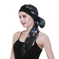 Chemo Headwear Turbans for Women Long Hair Head Scarf Headwraps Cancer Hats - color: Both Burgundy
