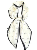 kcctoo 59” Long Silk Like Head Scarf Women's Fashion Square Neck Satin Scarfs for Bag Hair Scarves Gift 59 * 5.9” - color: O1 Spotted Horse Head White 59" X 5.9"