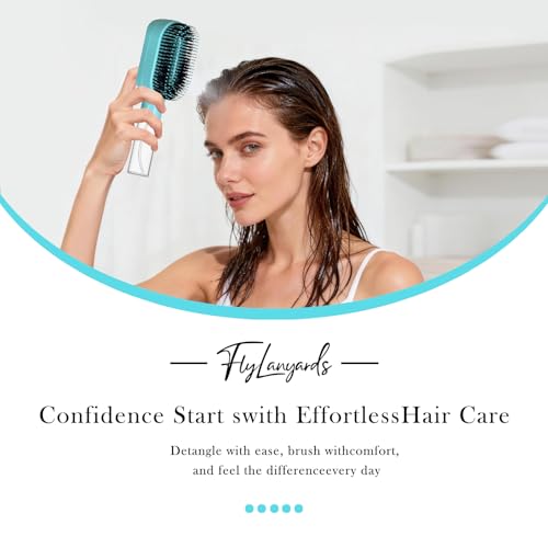 2-in-1 Manual Non-Electric Detangler Hair Brush with Built-In Mister Spray, Wet & Dry Detangling Brush for Curly, Wavy & Straight Hair, No-Tangle Anti-Frizz Brush，Reservoir 50ml.(Green) - color: Green