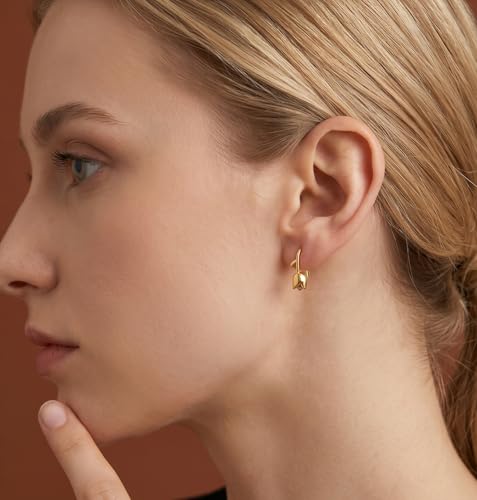 Reffeer Solid 925 Sterling Silver Flower Crawler Cuff Earrings Wraps for Women Teens Tulip Flower Wrap Earrings - color: B-Yellow
