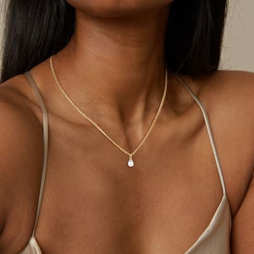 ORAZIO Gold Necklaces for Women,Layered Gold Necklace,14K Gold Plated Pendant Necklaces,Simple Choker Necklaces Set, Dainty Gold Chain Necklaces,Trendy Gold Stacked Jewelry Gifts for Women - color: 3Pcs/Wave & Twist & CZ