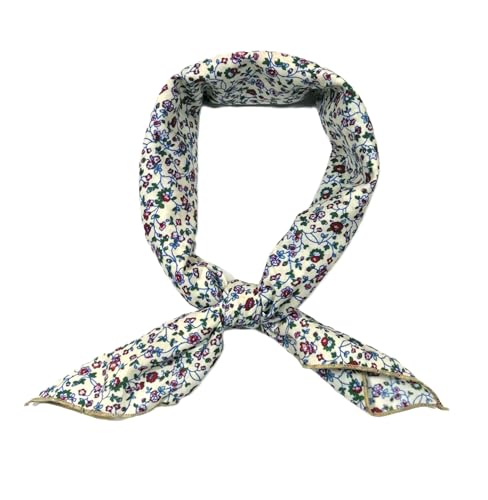 Shanlin Unisex Floral Cotton Square Scarf Bandanas 22x22 inch - color: Vine-redpurple