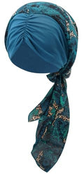 XYIYI Head Scarf for Women Chemo Patients Headwear Cancer Hair Loss Headwrap Cover Hat Turban Covering Wrap - color: Haqing