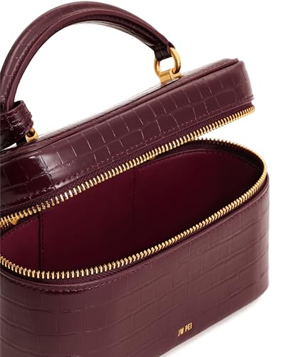 JW PEI Women's Cleo Box Shape Top Handle Bag - color: Burgundy